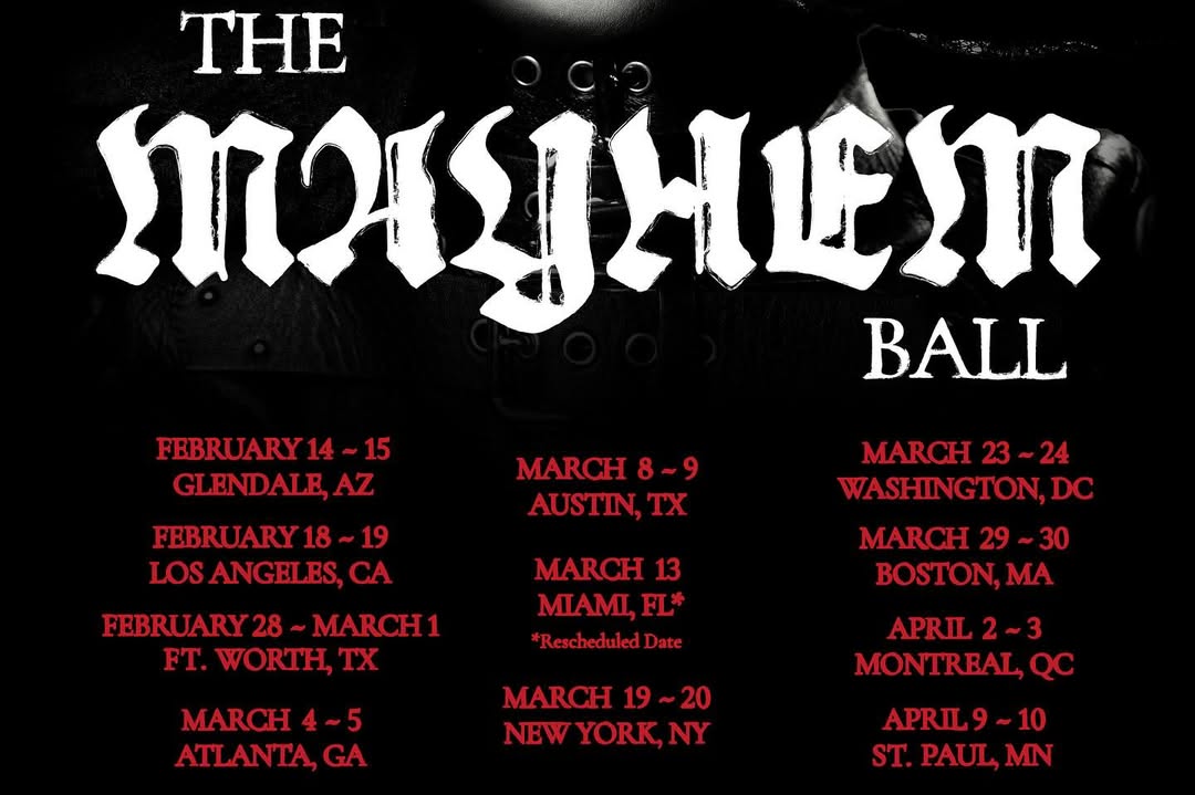 Lady Gaga The Mayhem Ball Tour Poster 2025-2026